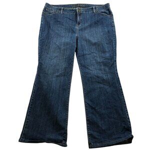 Lands' End Womens Jeans Size 18 Bootcut Stretch Denim Casual Classic Blue Y2K